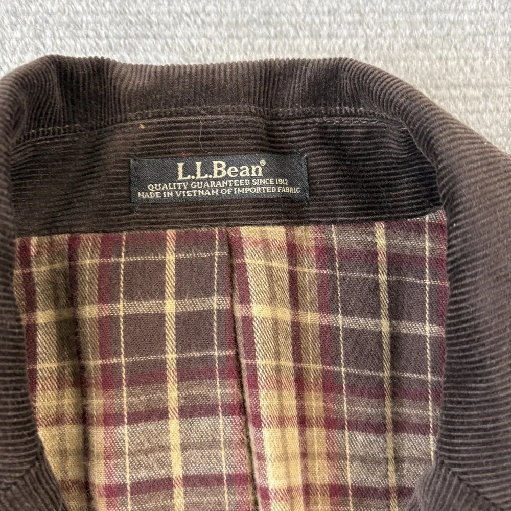 LL Bean Sports Coat Men 42 Tall Chocolate Brown Corduroy Jacket Outdoors Academy